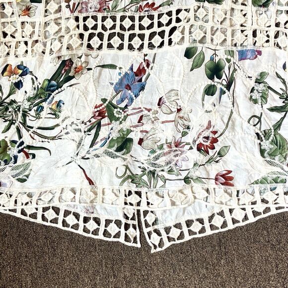 NWT Kimono/Cover Up One Size Embroidered/Crochet Beautiful Print/Colors Cruise - Picture 16 of 16